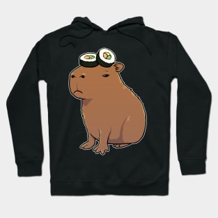 Capybara with Sushi on its head Hoodie